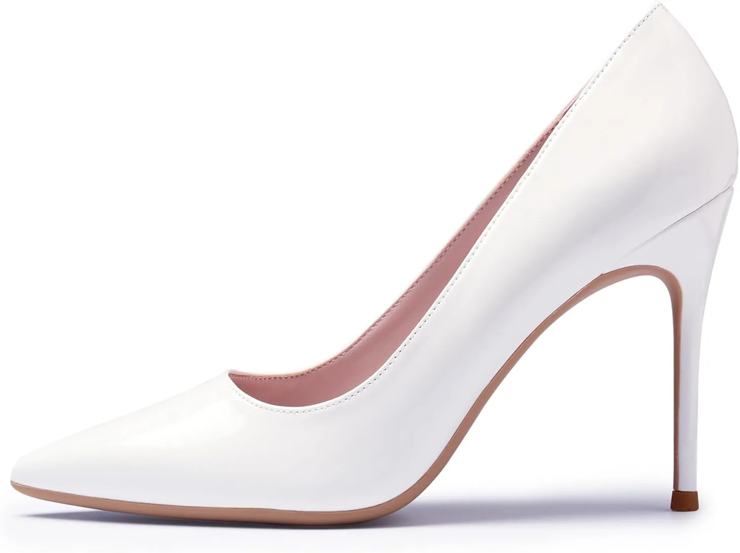 GENSHUO Women's Closed Toe Stiletto High Heels Dress 4 Inch Heeled Pointed Toe Party Homecoming Wedding Pump Shoes