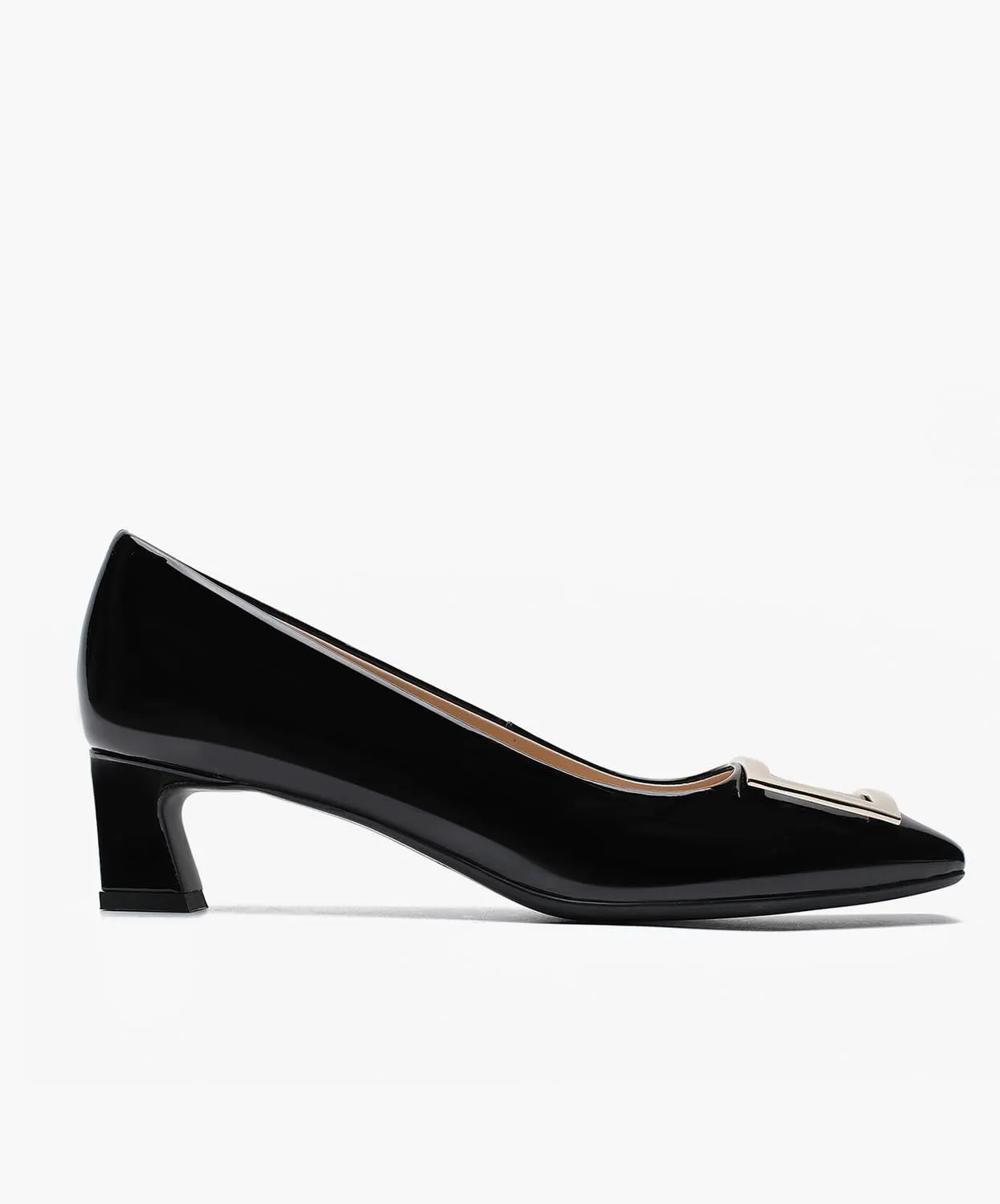 Genuine Leather Pumps Women Dressy Comfortable Shoes with Latex Insole Womens Block Heel for Office Attire Dress Comfortable Footwear
