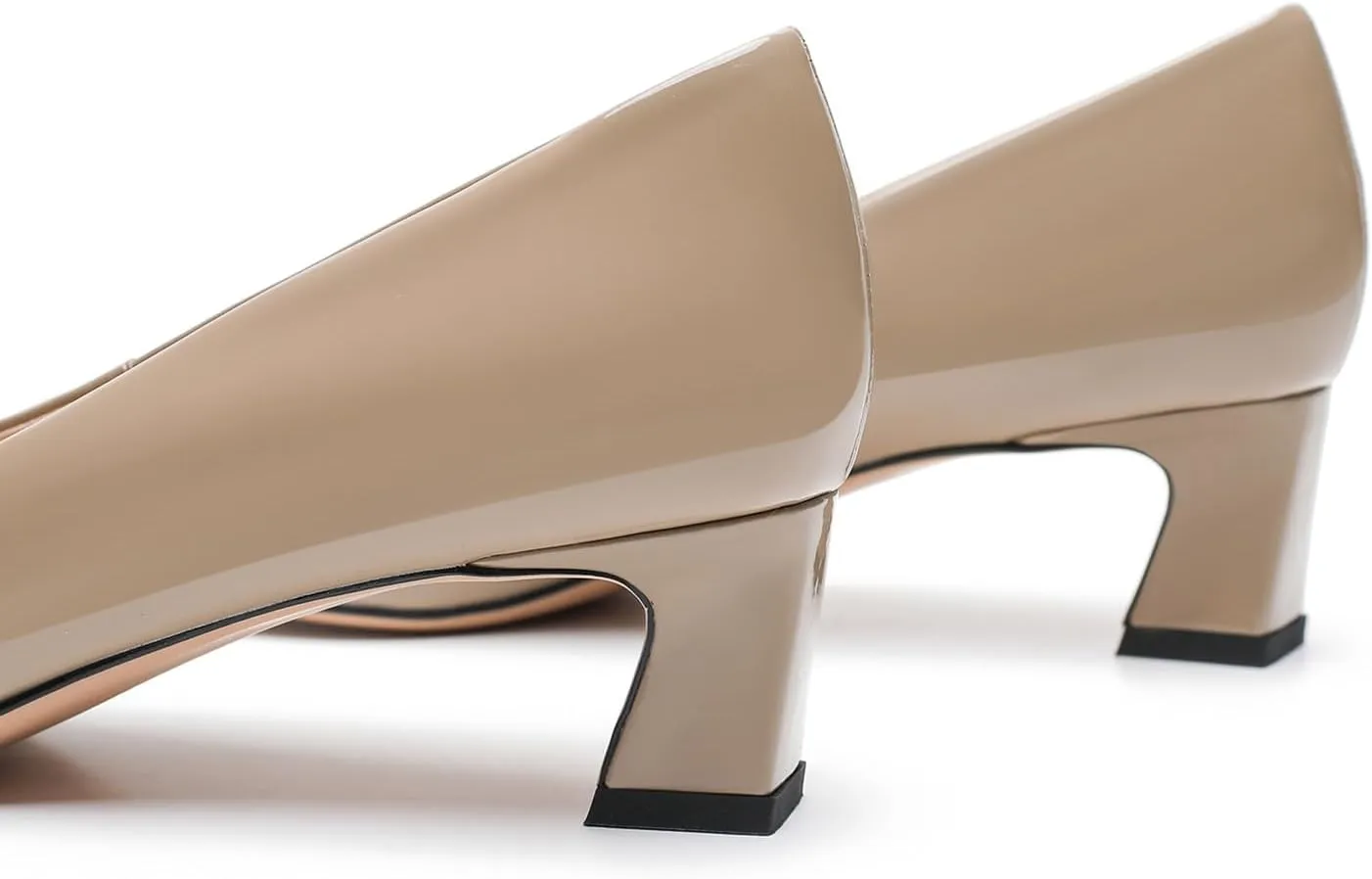 Genuine Leather Pumps Women Dressy Comfortable Shoes with Latex Insole Womens Block Heel for Office Attire Dress Comfortable Footwear