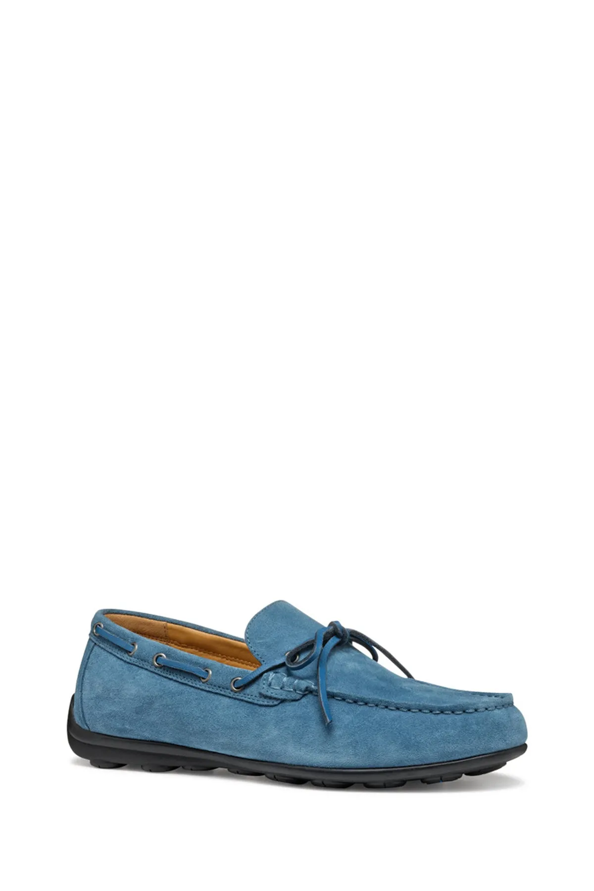 Geox Erkek Mavi U Spherica Ec16 B - Suede Süet Deri Casual Loafer