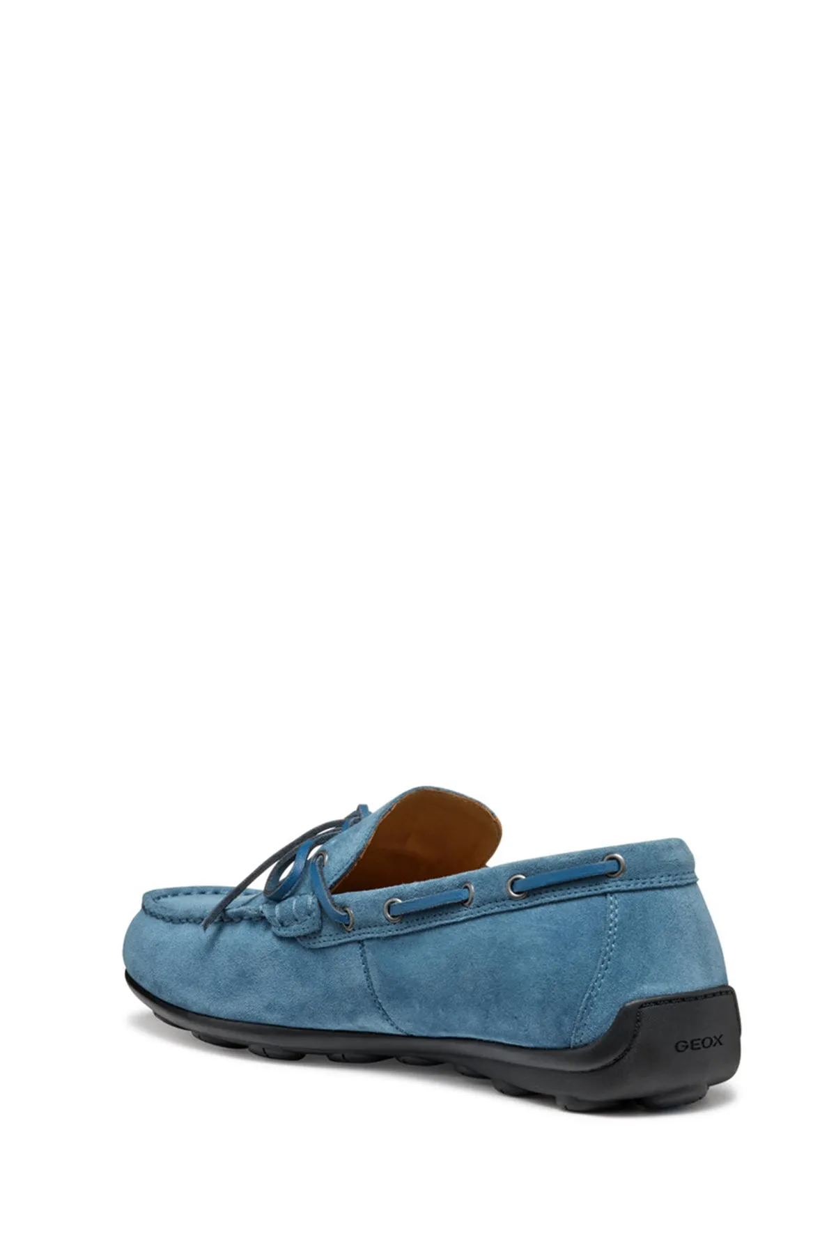 Geox Erkek Mavi U Spherica Ec16 B - Suede Süet Deri Casual Loafer