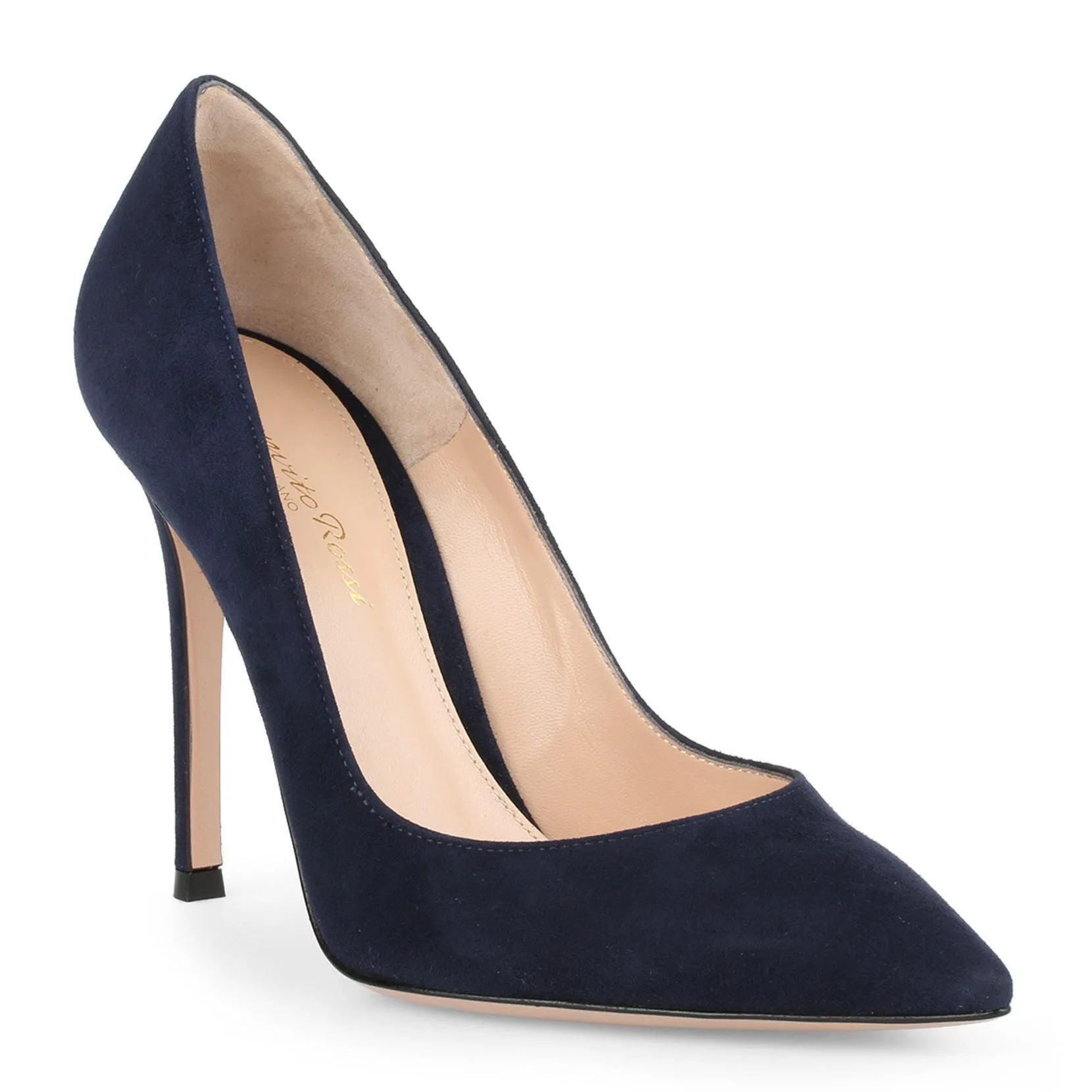 Gianvito navy suede pump