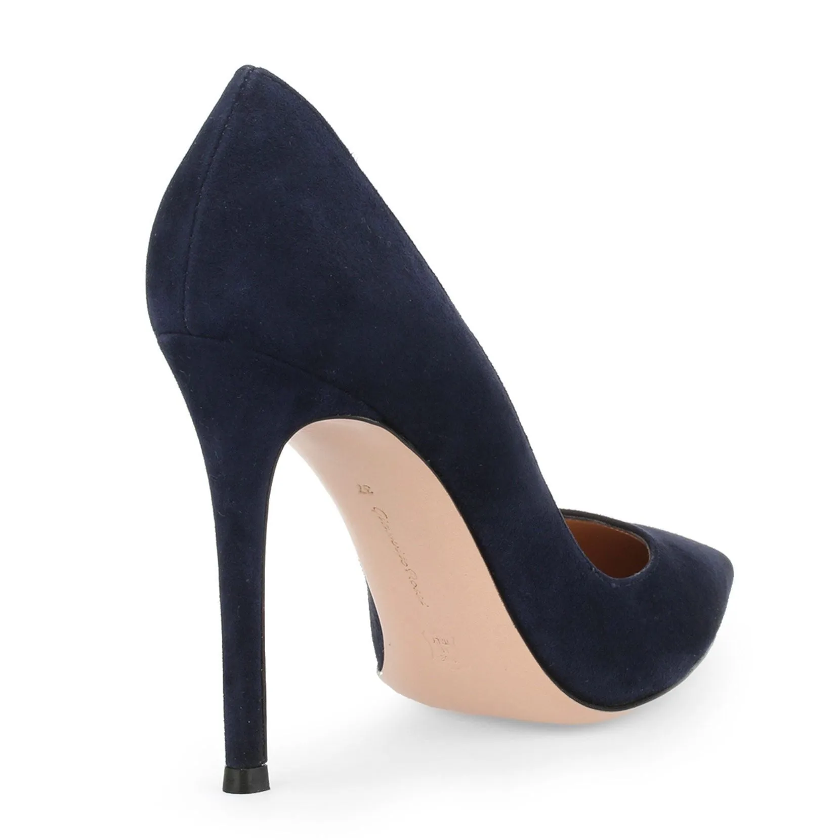 Gianvito navy suede pump