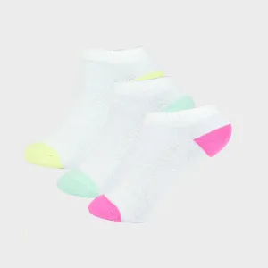 Girls 3pk White Trainer Socks