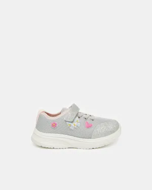 Girls Grey Embellished Trainer