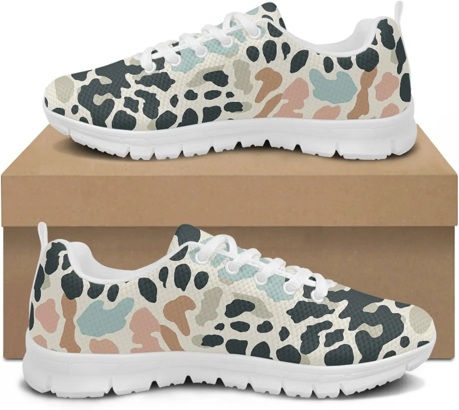 Girls Sports Trainer Running Shoes Womens Causal Travel Running Sneaker Walking Low Heel Lace up Breathable Flexible