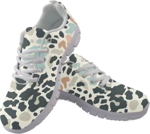 Girls Sports Trainer Running Shoes Womens Causal Travel Running Sneaker Walking Low Heel Lace up Breathable Flexible