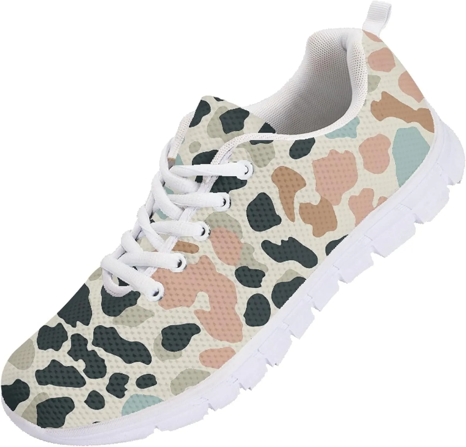Girls Sports Trainer Running Shoes Womens Causal Travel Running Sneaker Walking Low Heel Lace up Breathable Flexible