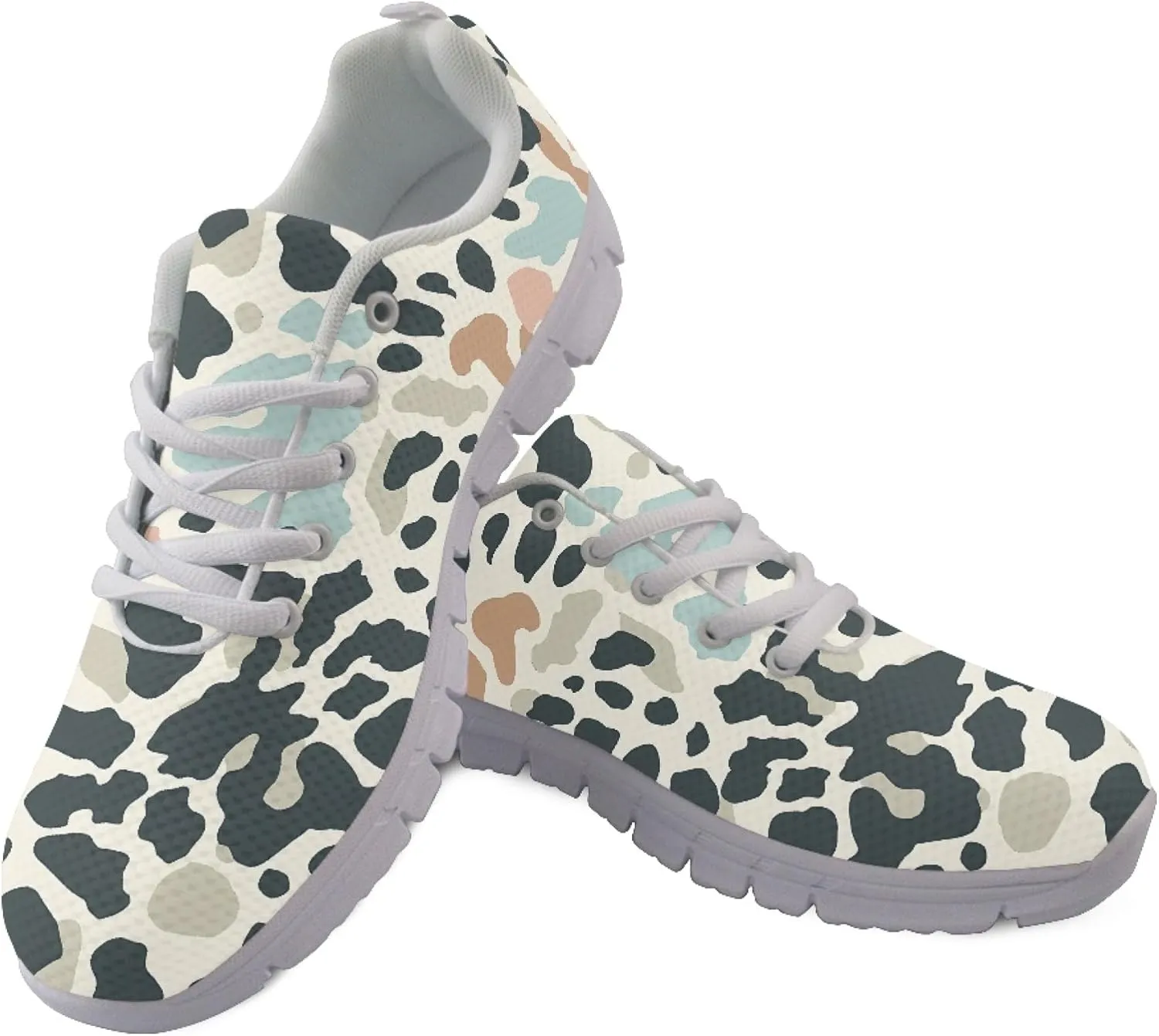 Girls Sports Trainer Running Shoes Womens Causal Travel Running Sneaker Walking Low Heel Lace up Breathable Flexible