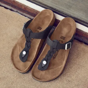 GIZEH BRAID - BLACK - OIL LEATHER