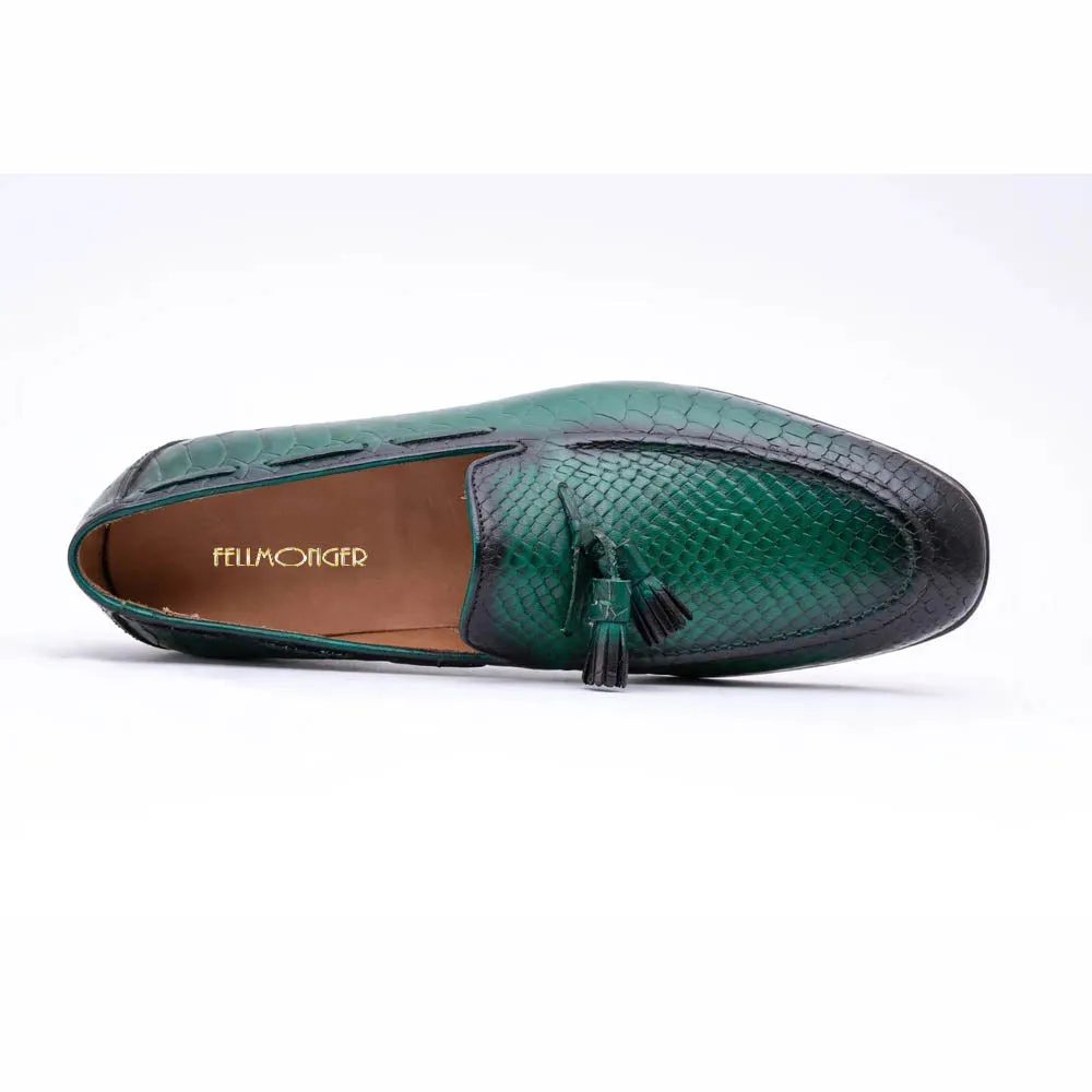 Green Patina Python Tassel Loafer