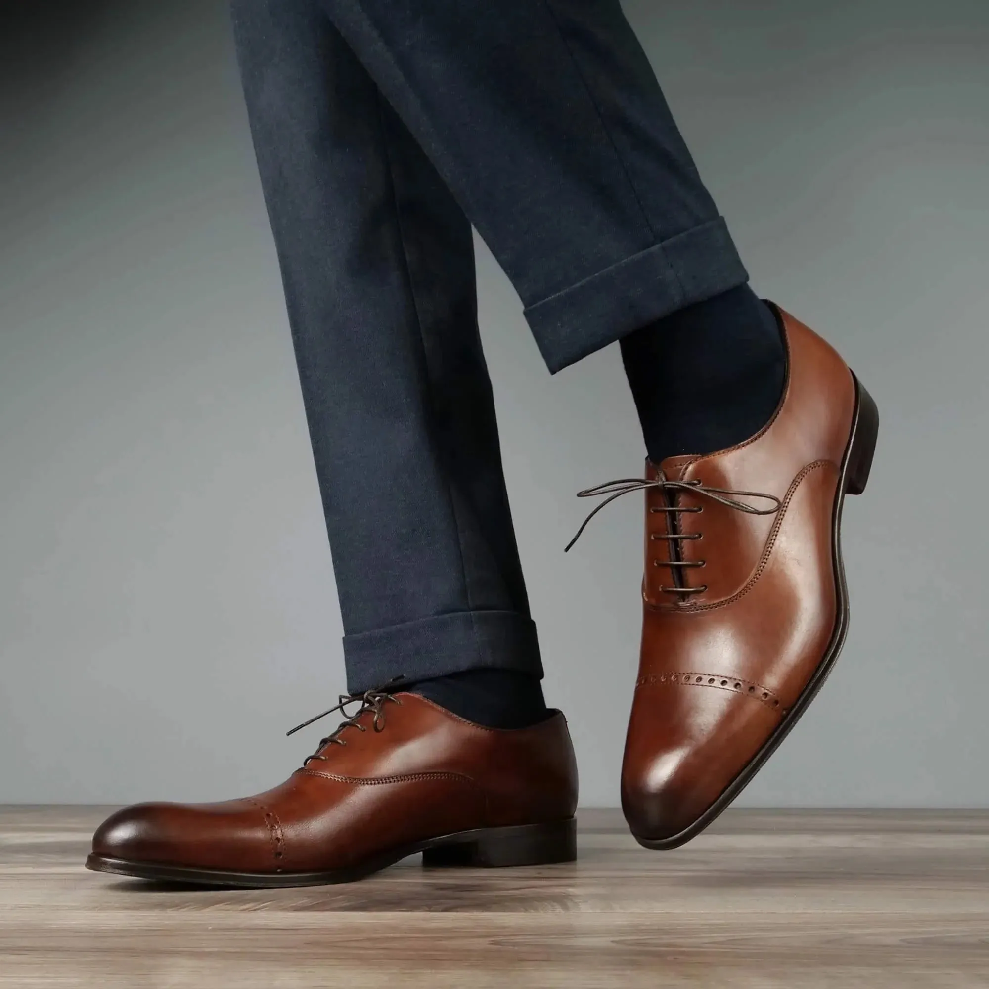 Harrow Cap Toe Oxford – Tan