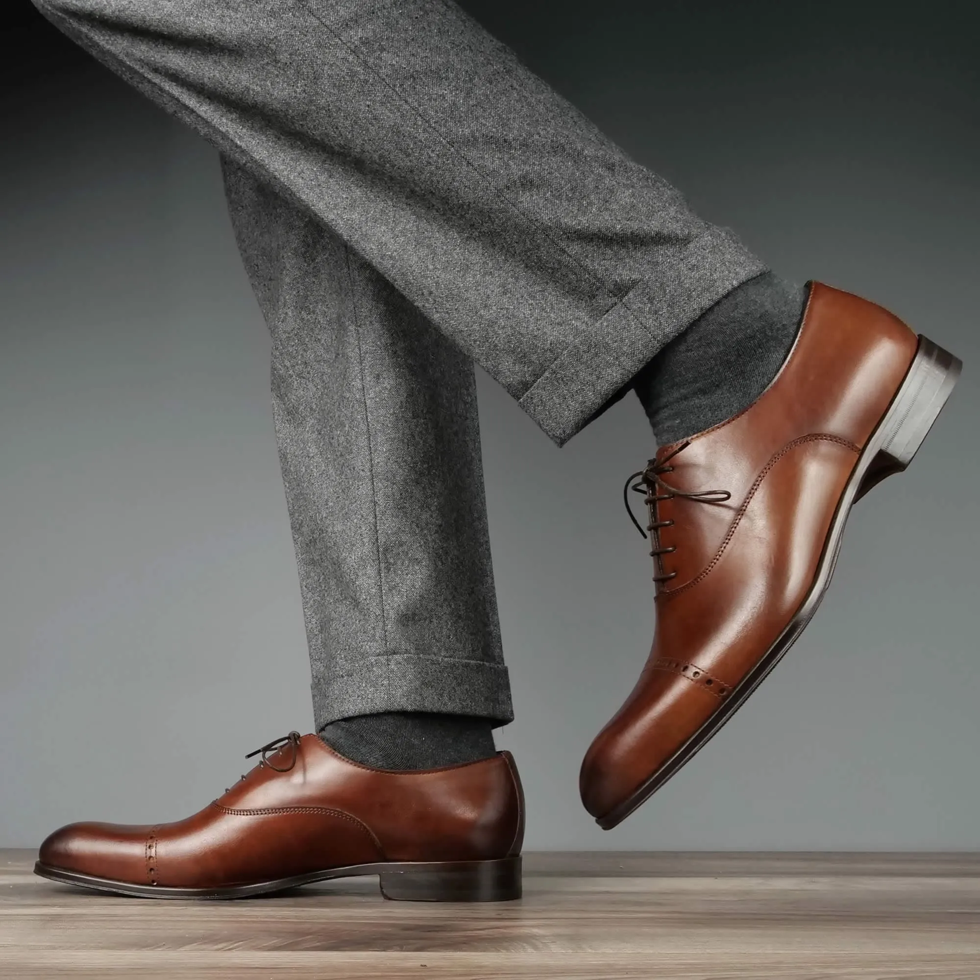 Harrow Cap Toe Oxford – Tan