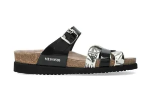 'Helma' women's slide sandal - black combi