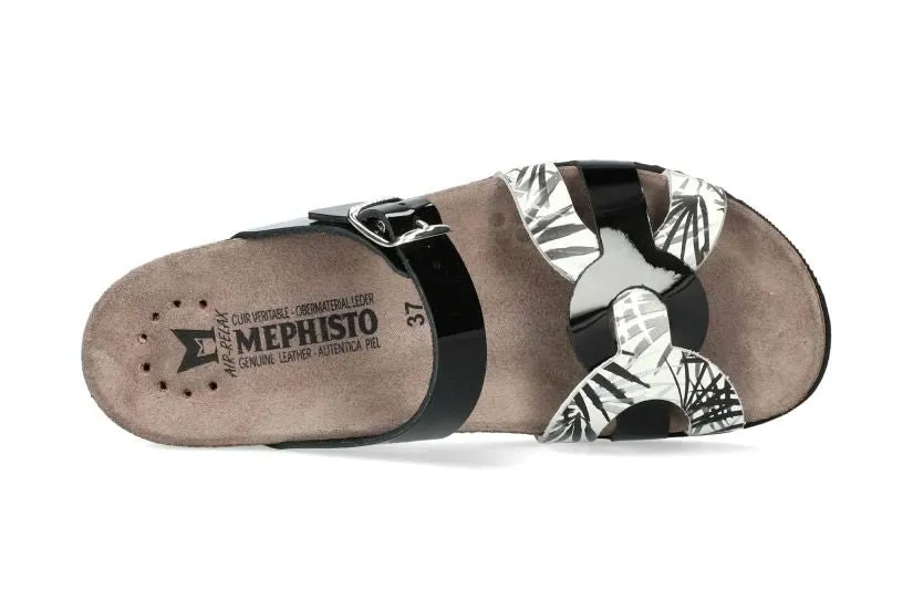'Helma' women's slide sandal - black combi