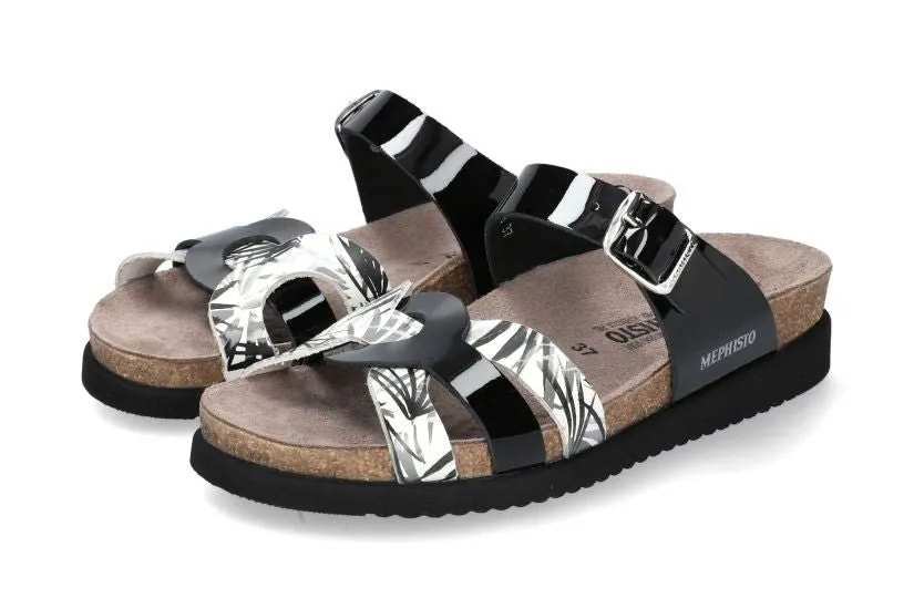 'Helma' women's slide sandal - black combi