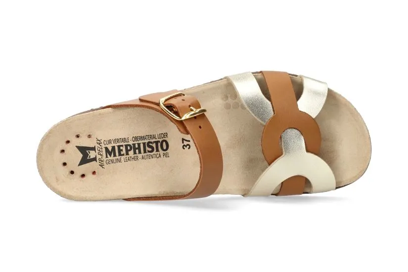 'Helma' women's slide sandal - brown mix