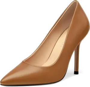 High Stiletto Heels for Women Close Pointed Toe Slip on Solid Pumps Fashion Classic Prom Office Wedding Shopping Dress Shoes