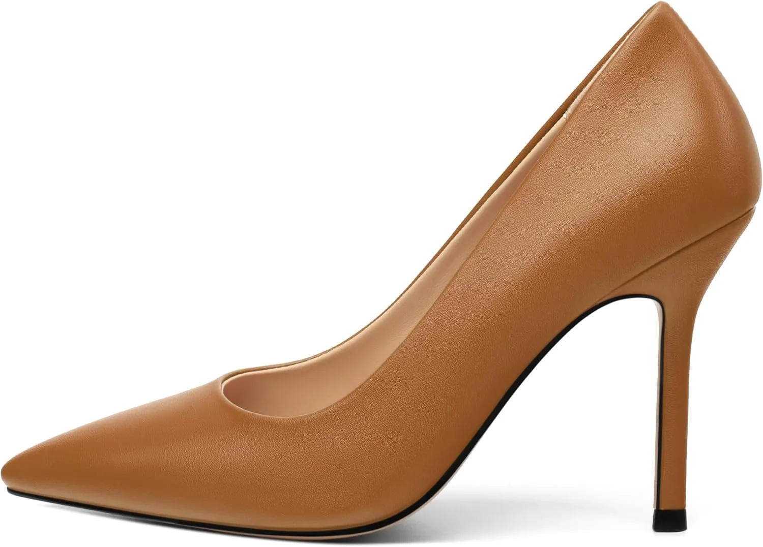 High Stiletto Heels for Women Close Pointed Toe Slip on Solid Pumps Fashion Classic Prom Office Wedding Shopping Dress Shoes