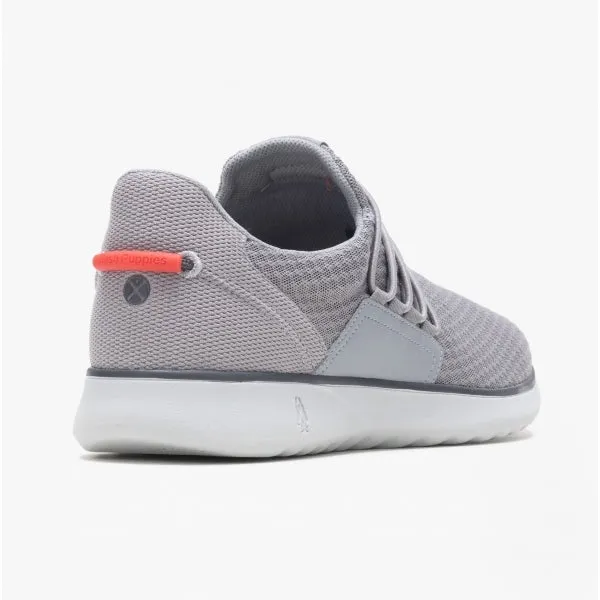 Hush Puppies GOOD Mens Recycled Mesh Slip-On Trainers Grey