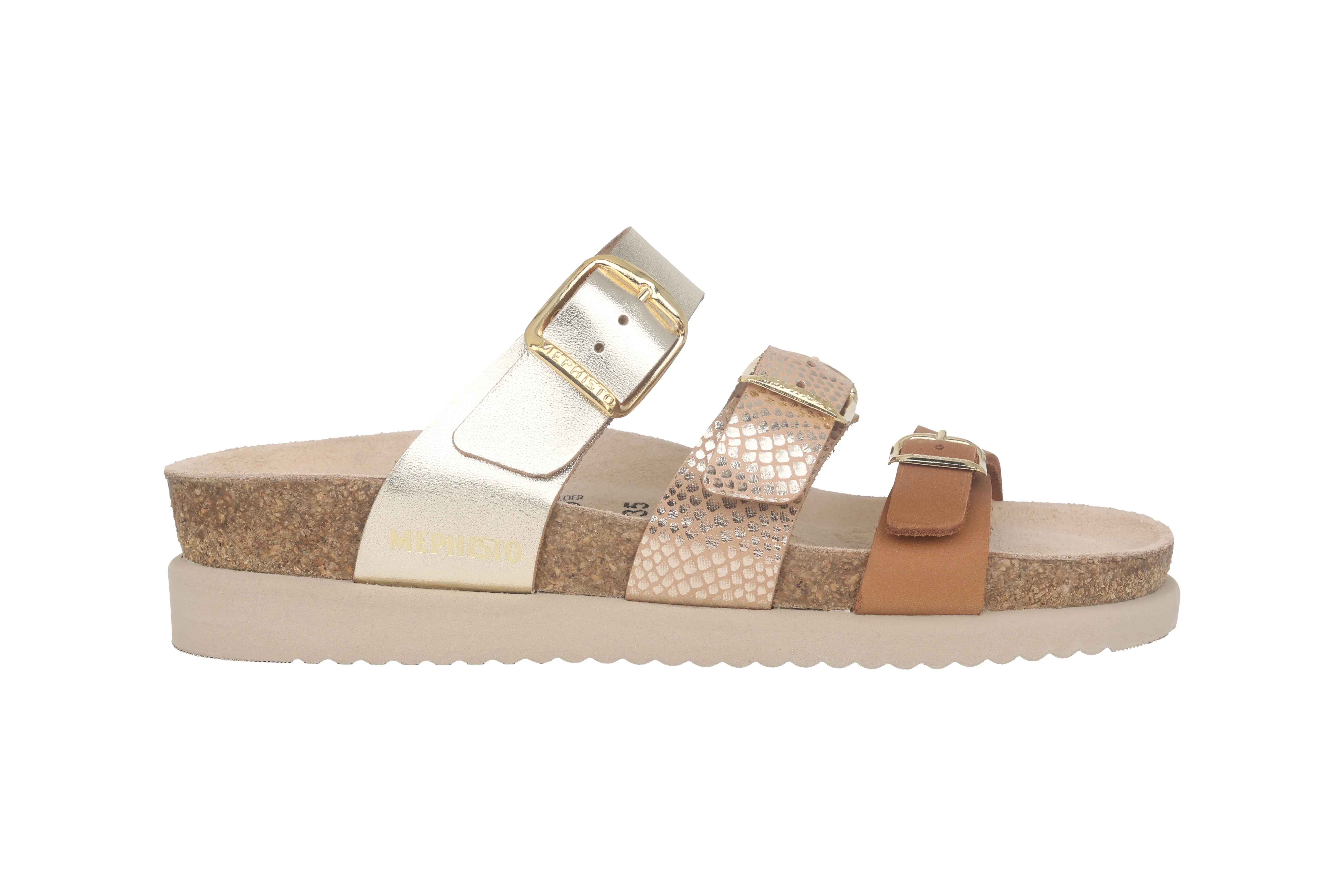 'Hyacinta' women's strap slide sandal - brown