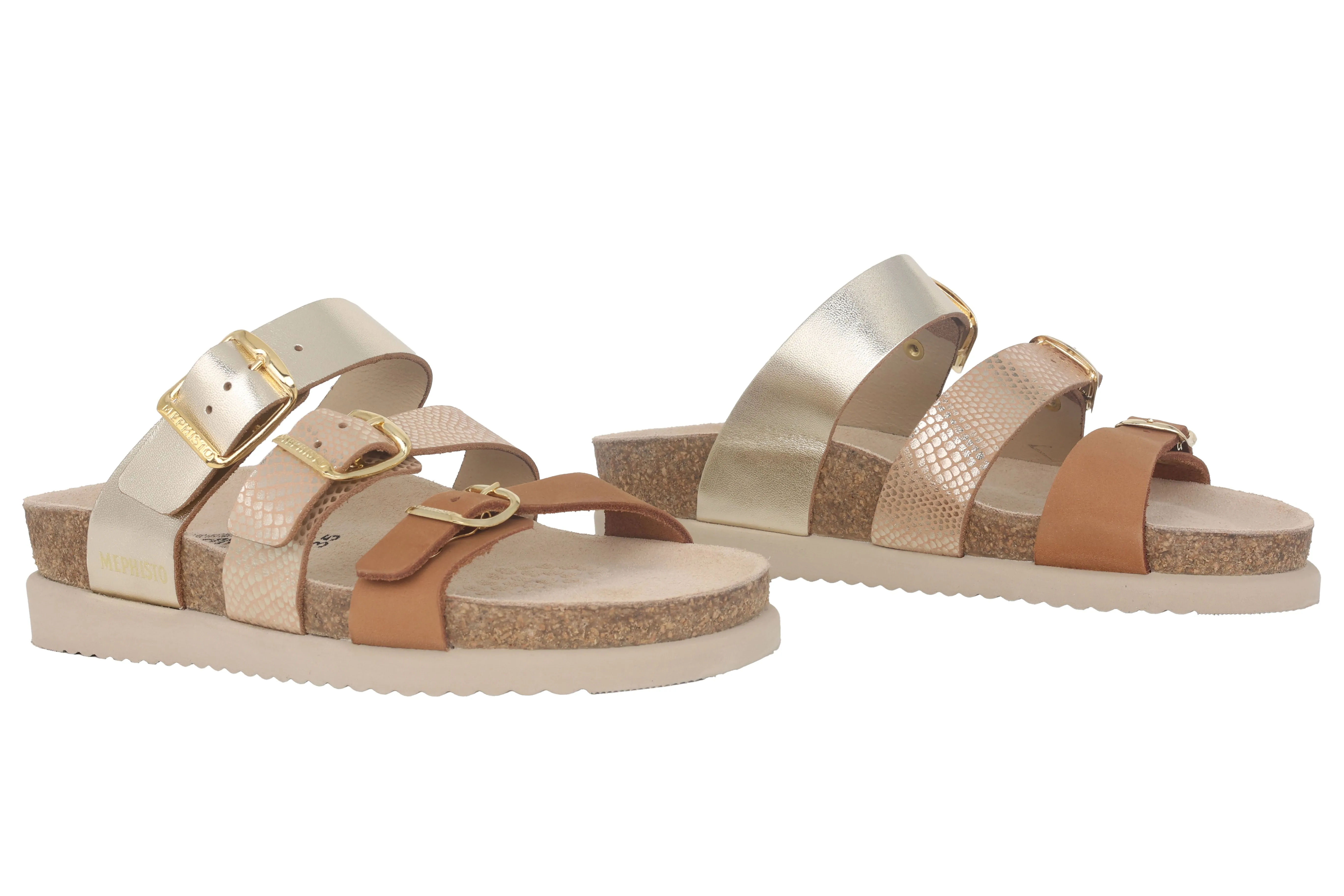 'Hyacinta' women's strap slide sandal - brown