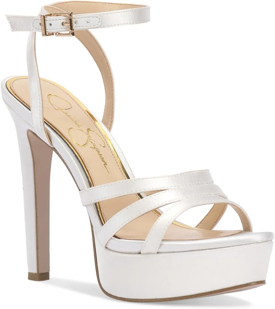 Jessica Simpson Women's Balinah 3 Faux Leather Platform Heeled Sandal