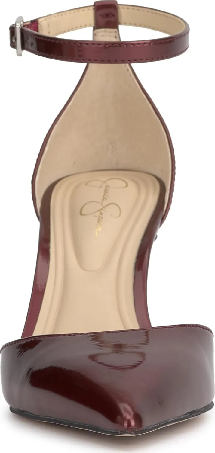 Jessica Simpson Womens Foxena Padded Insole Leather Ankle Strap