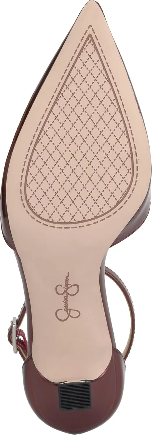 Jessica Simpson Womens Foxena Padded Insole Leather Ankle Strap