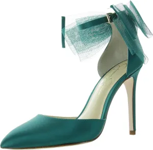 Jessica Simpson Womens Phindies Satin Bow Pumps