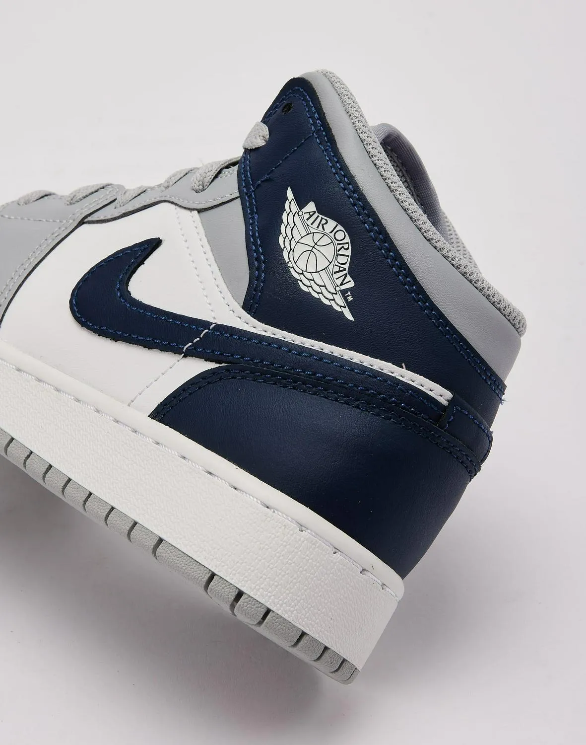 Kids Air Jordan 1 Mid GS Gray Blue White DQ8423-104 Shoe Sneaker Trainer