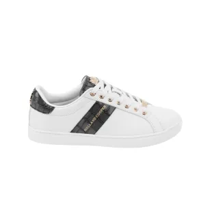 Knightsbridge Court Trainer Black Croc