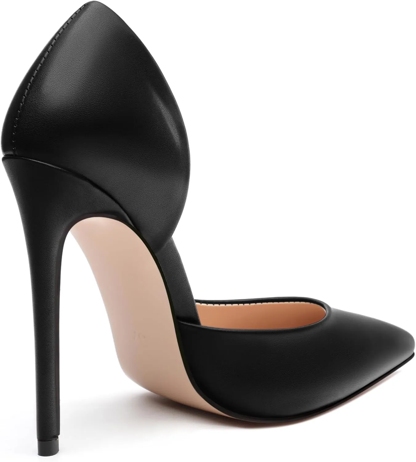 KUOARN Heels for Women High Stiletto Heels Closed Pointed Toe 4.7 Inch Pumps Fashion Sexy Wedding Evening Party Slip on Dress Shoes