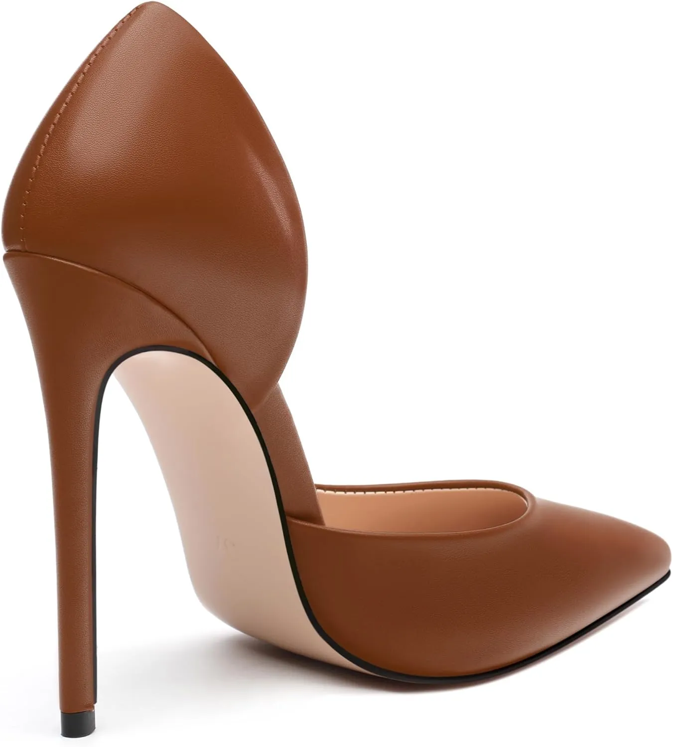 KUOARN Heels for Women High Stiletto Heels Closed Pointed Toe 4.7 Inch Pumps Fashion Sexy Wedding Evening Party Slip on Dress Shoes