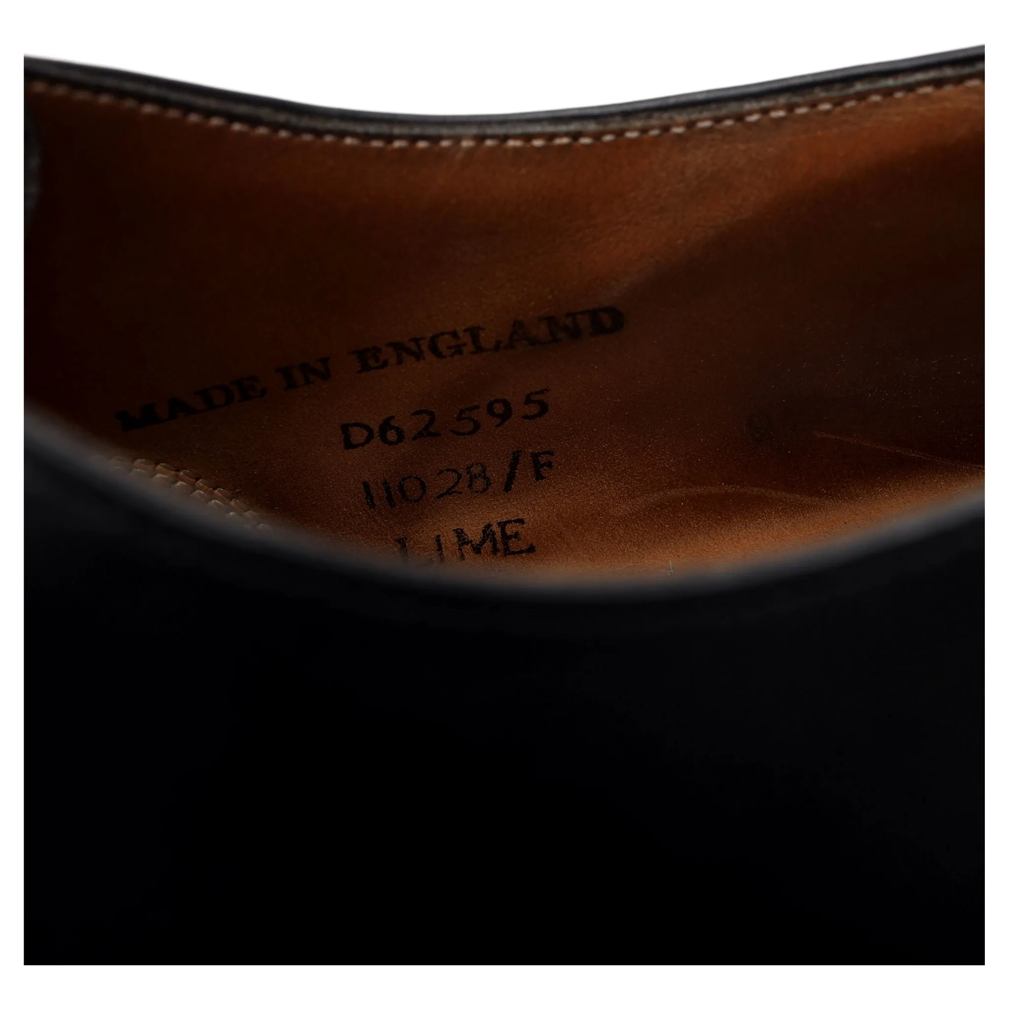 'Lime' Black Leather Oxford UK 9.5 F