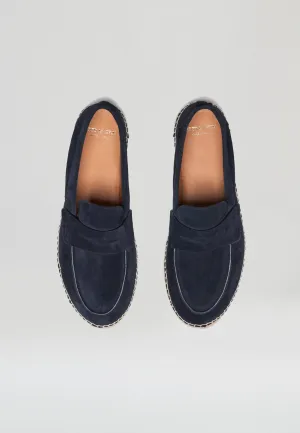 Loafers - Navy Suede