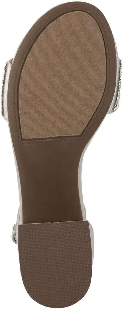 LONDON FOG Women's Nikki Low Two Piece Block Heel Dress Shoe Ladies Ankle Strap Pump Sandal