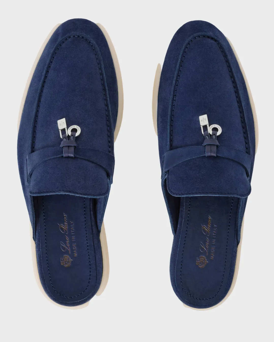 Loro Piana Babouche Charms Walk Couleur Argo Blue Melange