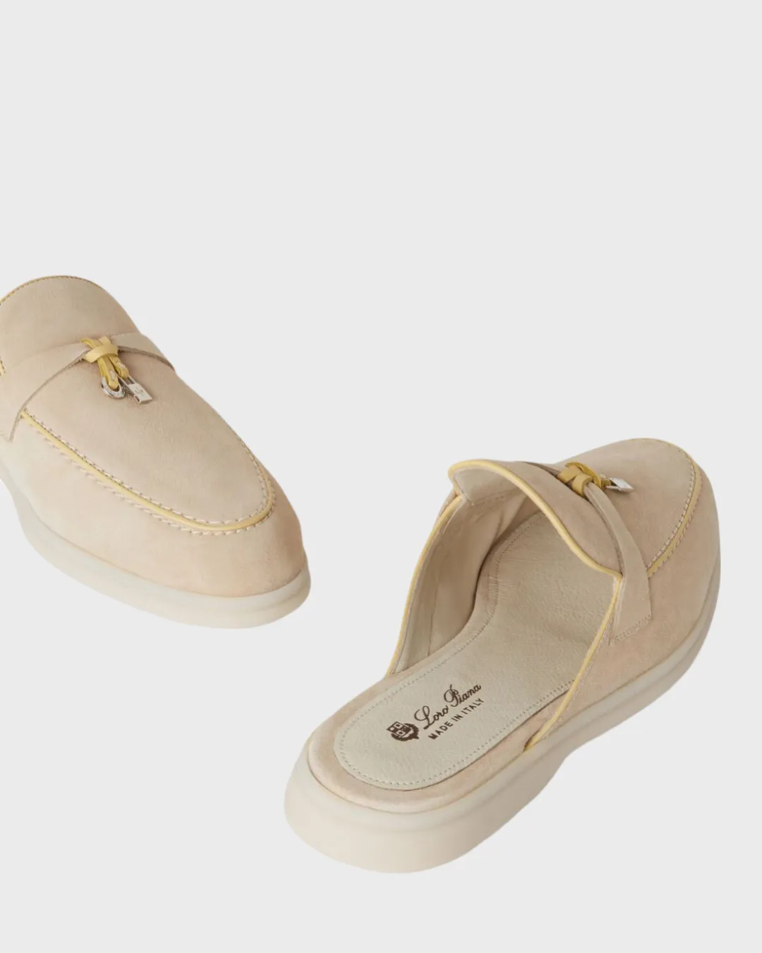 Loro Piana Babouche Charms Walk Loafer Tapioca