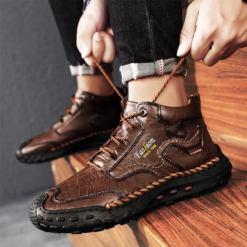 LZDZN Mens Boots Chelsea Shoes High Top Sneakers for Men Shoe Men's Black Brown Yellow Size Casual Man Fashion Sneaker