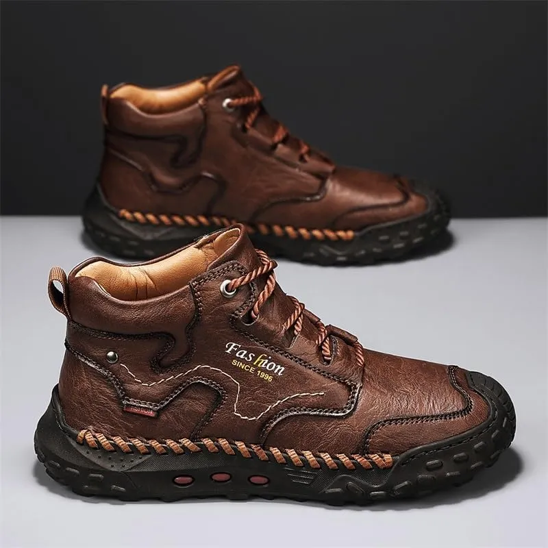 LZDZN Mens Boots Chelsea Shoes High Top Sneakers for Men Shoe Men's Black Brown Yellow Size Casual Man Fashion Sneaker