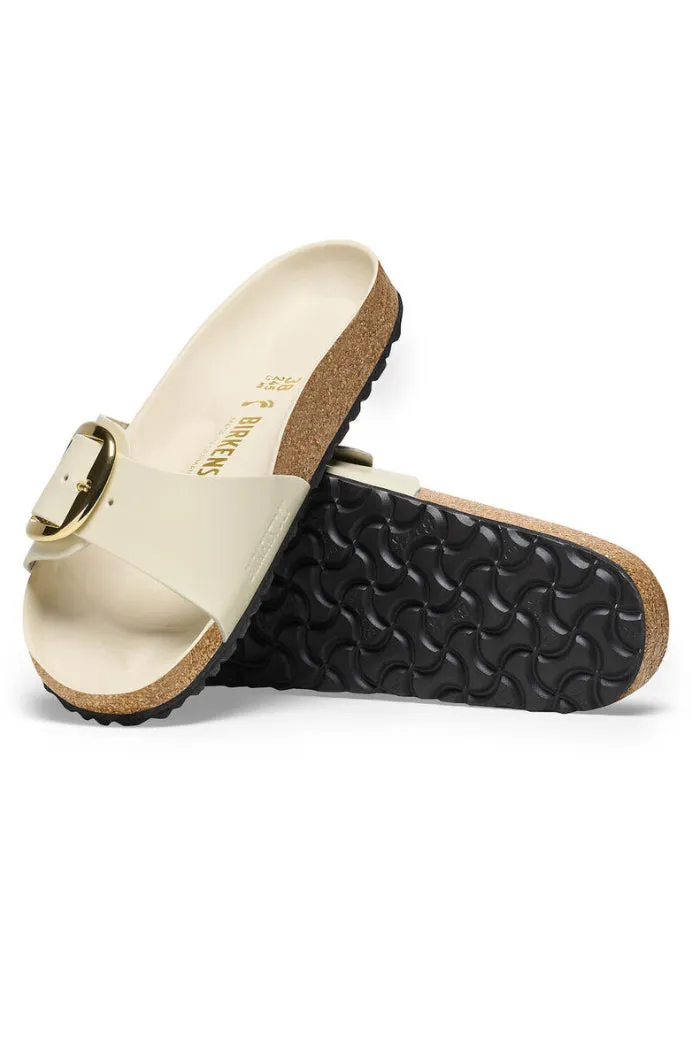 Madrid Big Buckle Narrow Width In High Shine Ecru