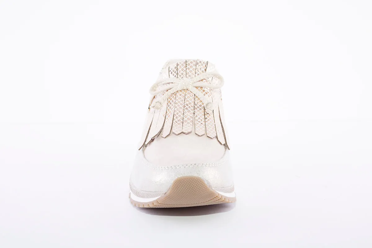 MARCO TOZZI - ZIP TRAINER SHOE - BEIGE COMB