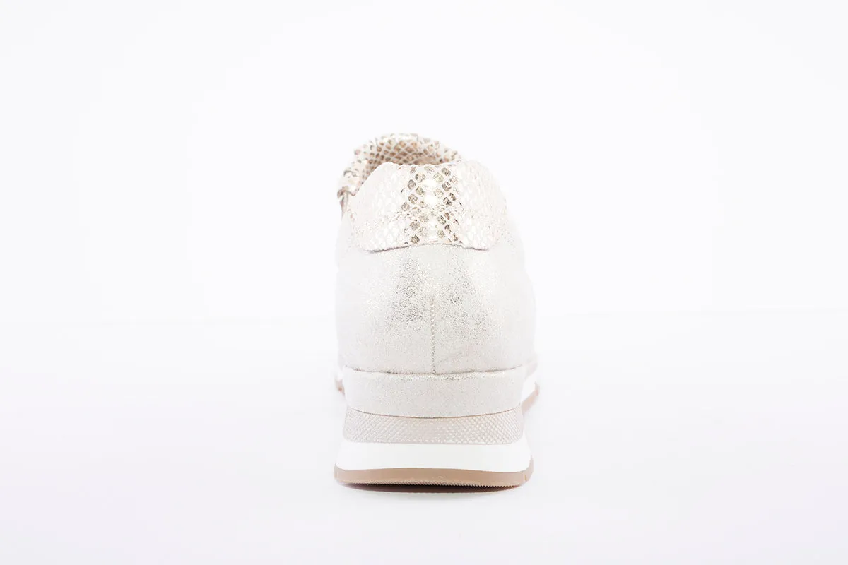 MARCO TOZZI - ZIP TRAINER SHOE - BEIGE COMB