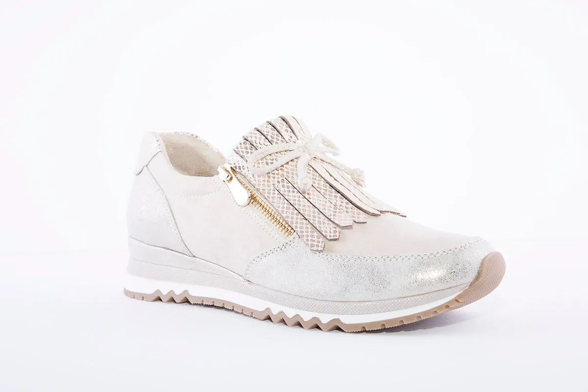 MARCO TOZZI - ZIP TRAINER SHOE - BEIGE COMB