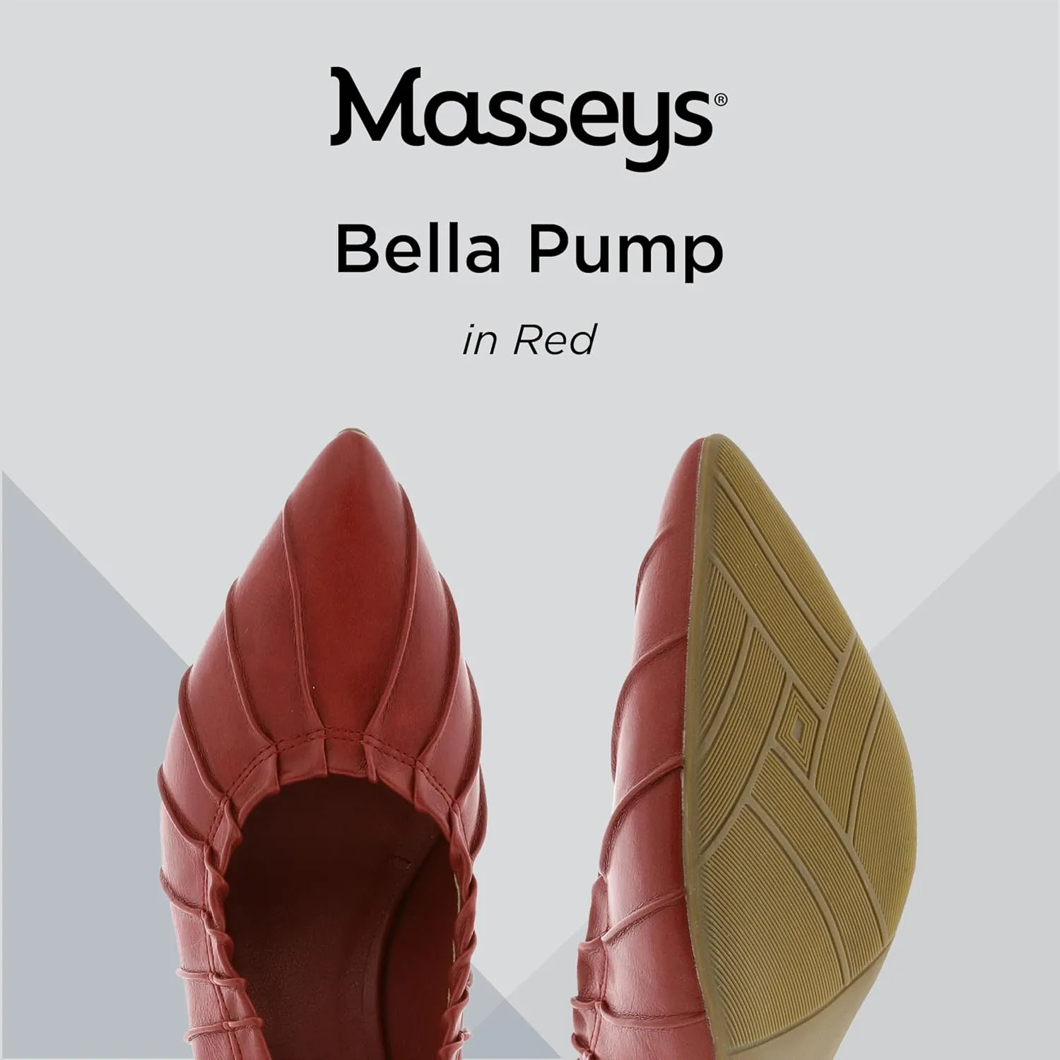 Masseys Women's Bella Pleated Mid Heel Pump
