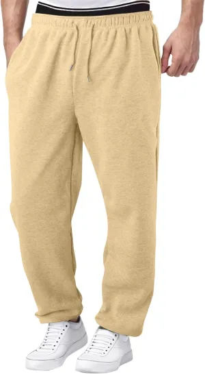 Men Combat Cargo Pants Casual Cotton Stretchy Linen Pant Cuffed Hem Sweatpants Joggers Loose Fit Yoga Sweat
