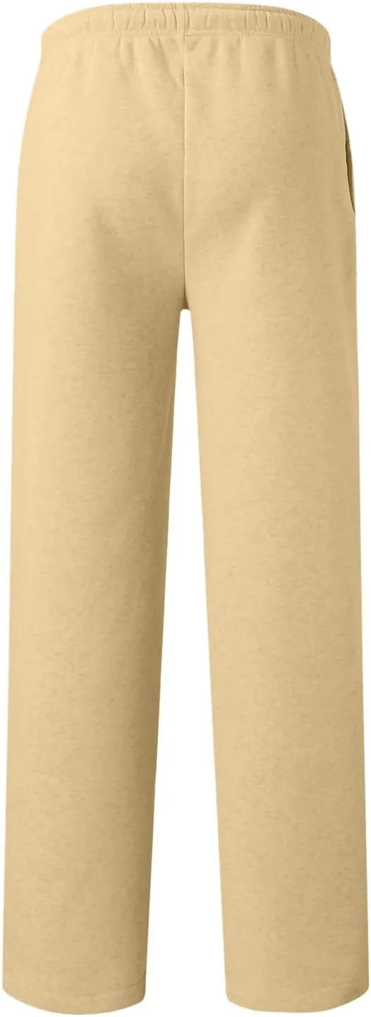 Men Combat Cargo Pants Casual Cotton Stretchy Linen Pant Cuffed Hem Sweatpants Joggers Loose Fit Yoga Sweat