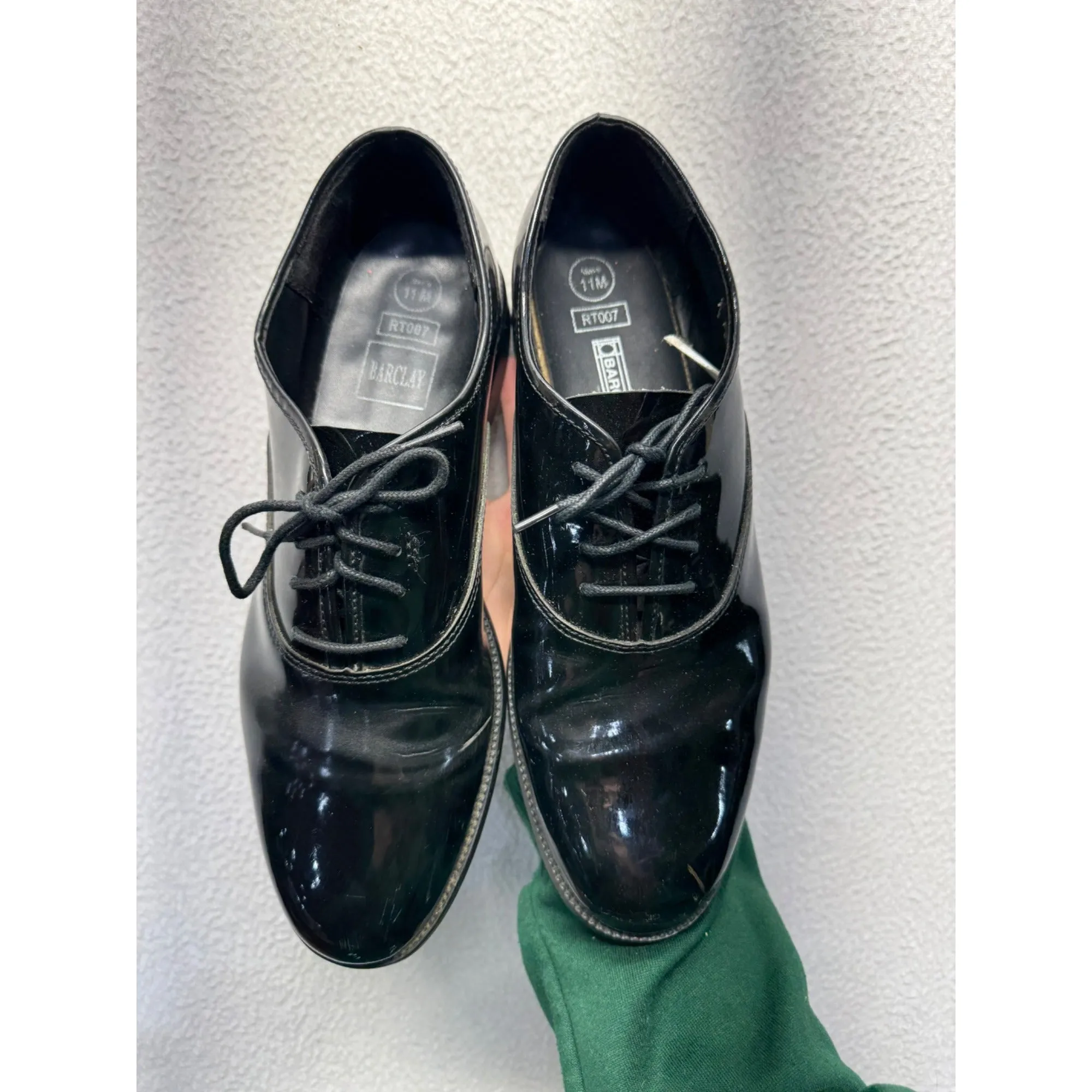 Mens Barclay Black Patent Leather Dress Shoes #5989