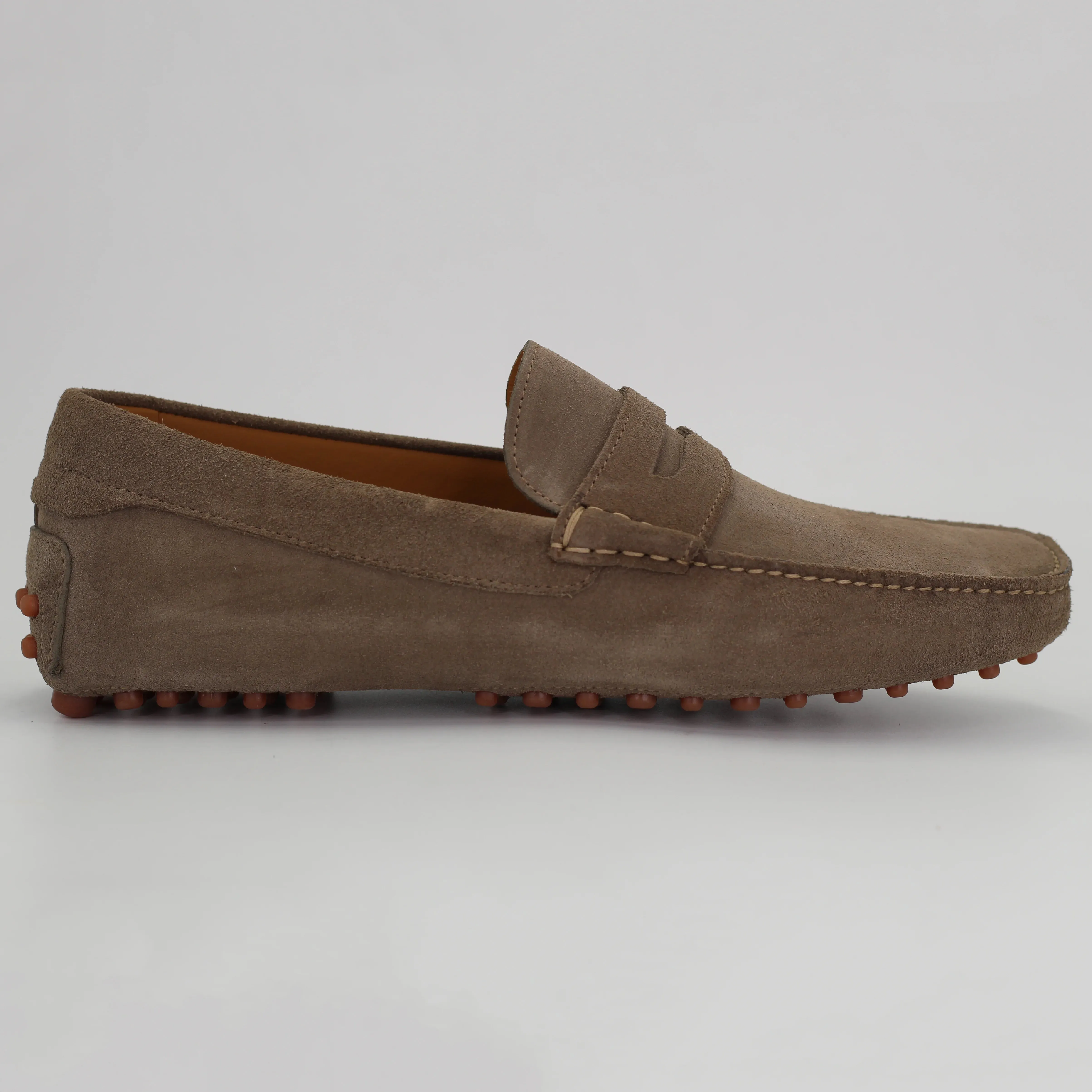 Men's Driver in calf leather suede in Valencia Marsh (UO460002/017)